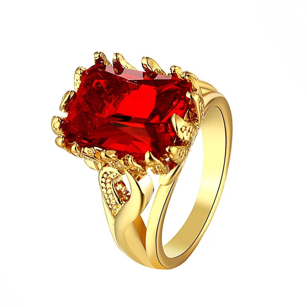 Red Wedding Rings
 Ring Women Wedding Rings Red Imitation Diamond Jewelry