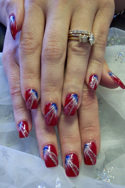 Red White Blue Nail Art
 red white and blue nail art designs WEHOTFLASH