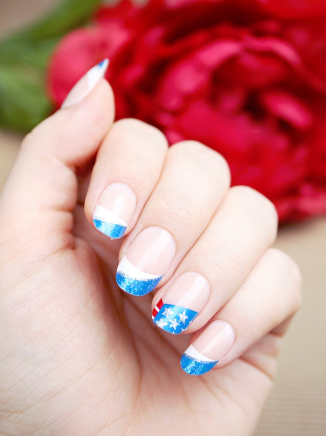Red White Blue Nail Art
 Red White and Blue Patriotic Nail Art for 4th of July