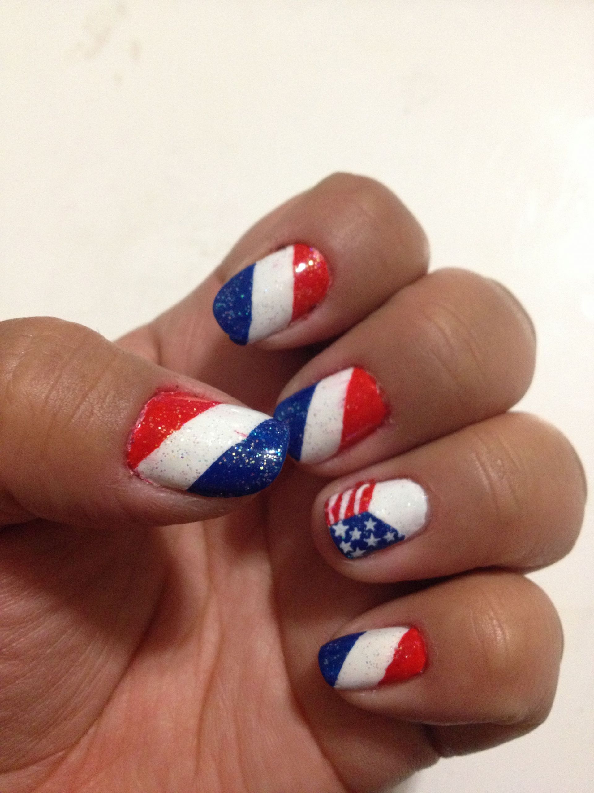 Red White Blue Nail Art
 Red White and Blue Nail Art
