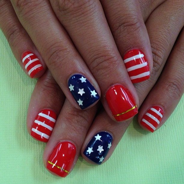 Red White Blue Nail Art
 red white and blue nail art designs WEHOTFLASH