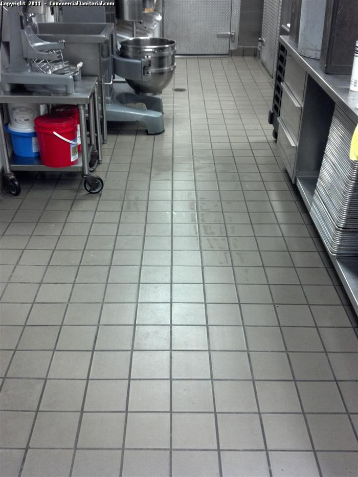 Restaurant Kitchen Tiles
 quarry tile floor cleaning after image