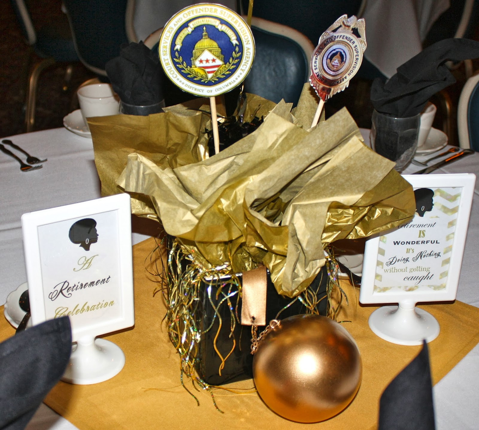 Retirement Party Centerpieces Ideas
 Enchanted Expectations You ve Been Paroled Law
