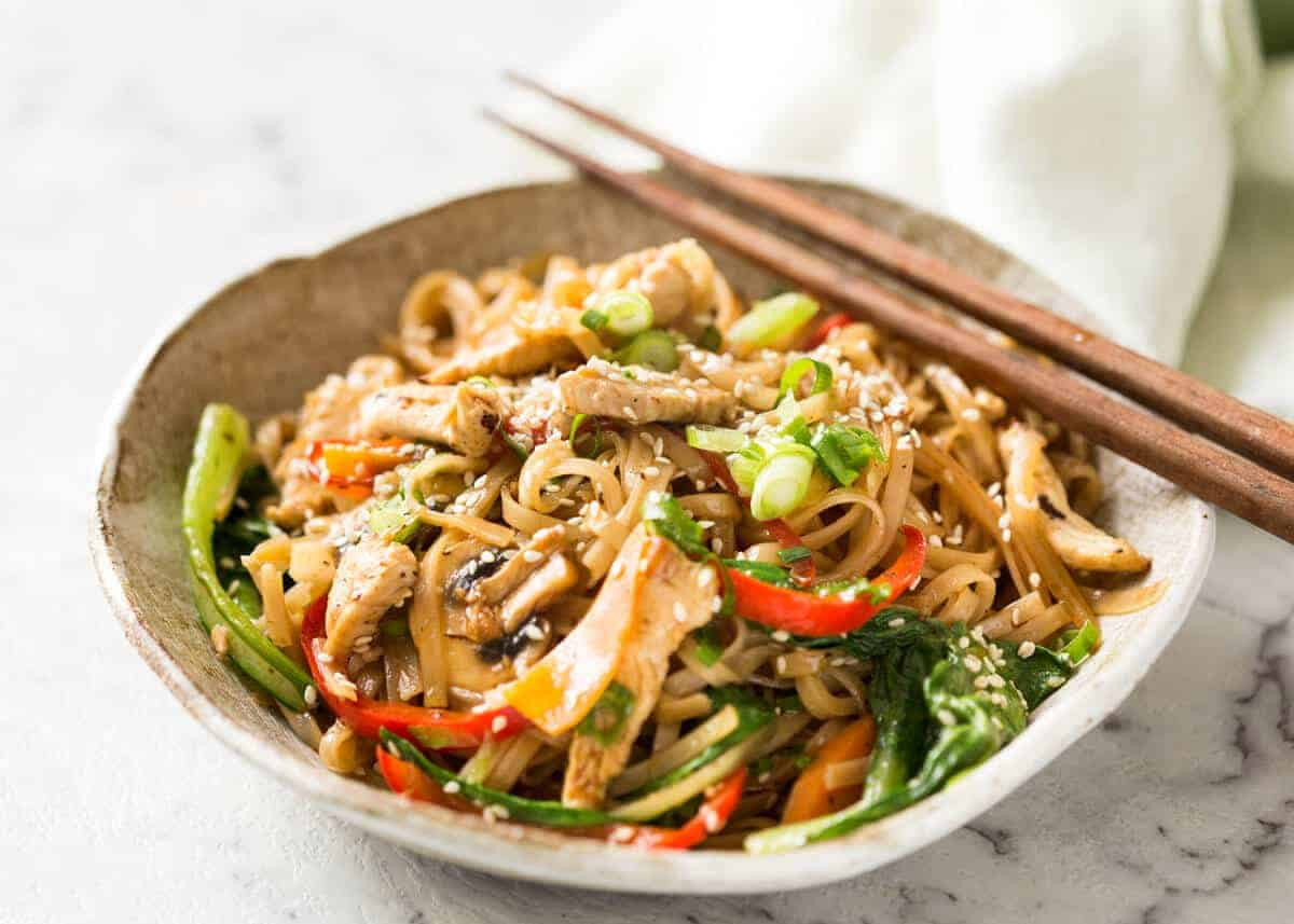 Rice And Noodles
 Chicken Stir Fry with Rice Noodles