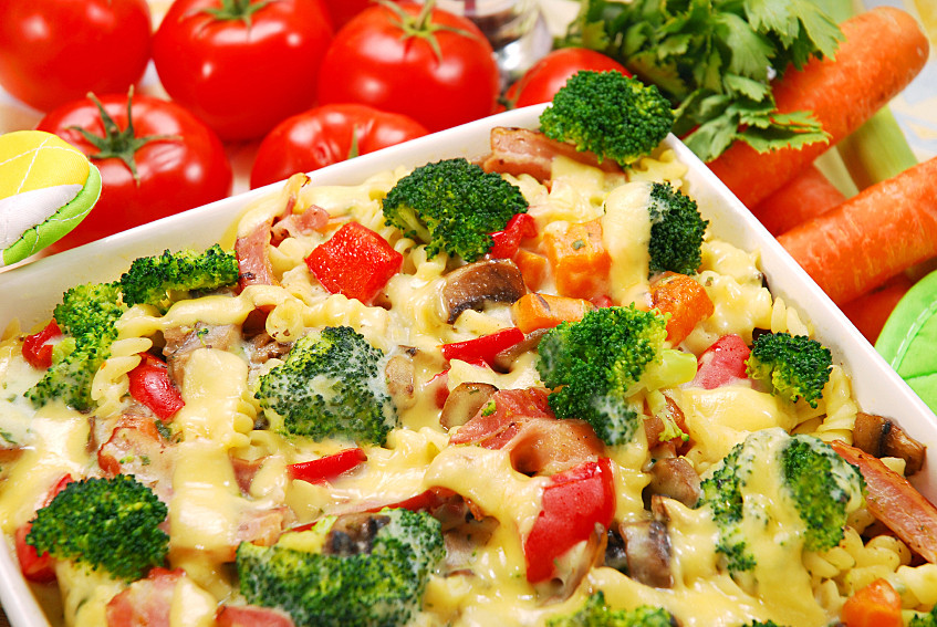 Roast Vegetable Casserole
 Family Friendly Roasted Ve able and Pasta Casserole