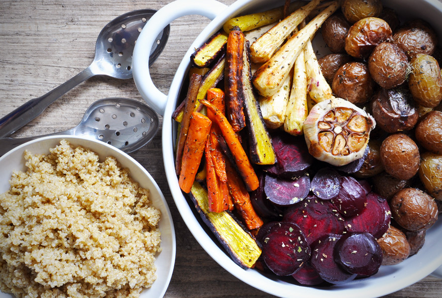 Roasted Vegetables Food Network
 Made Easy Colourful Roasted Ve ables and Garlic Quinoa