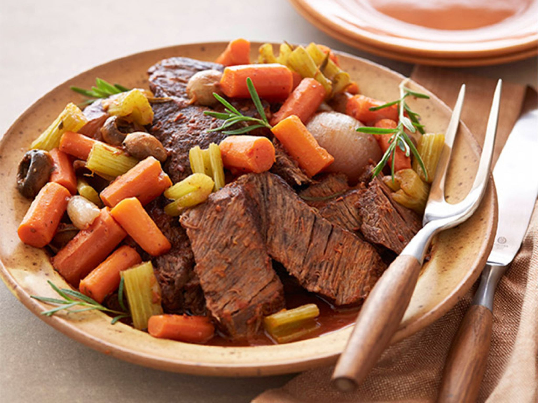 Roasted Vegetables Food Network
 Juicy Home Style Pot Roast with Roasted Ve ables Food