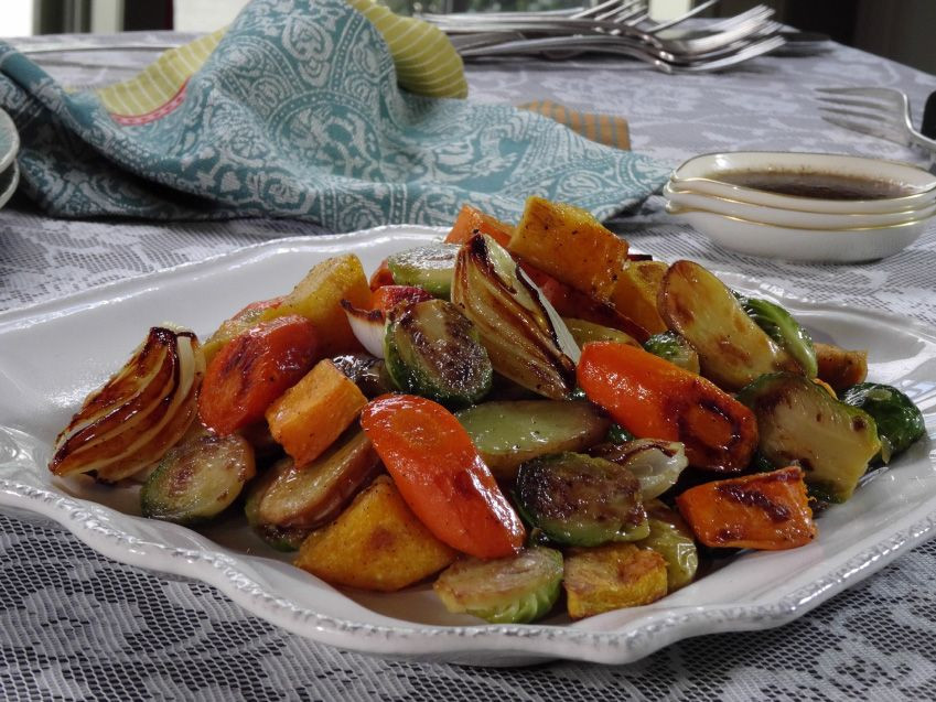 Roasted Vegetables Food Network
 Roasted Ve ables with Balsamic Glaze Recipe