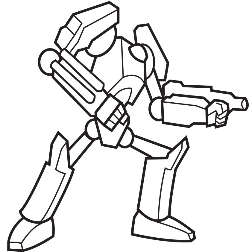 Robot Coloring Pages For Kids
 Robot coloring pages for toddlers Coloring Pages
