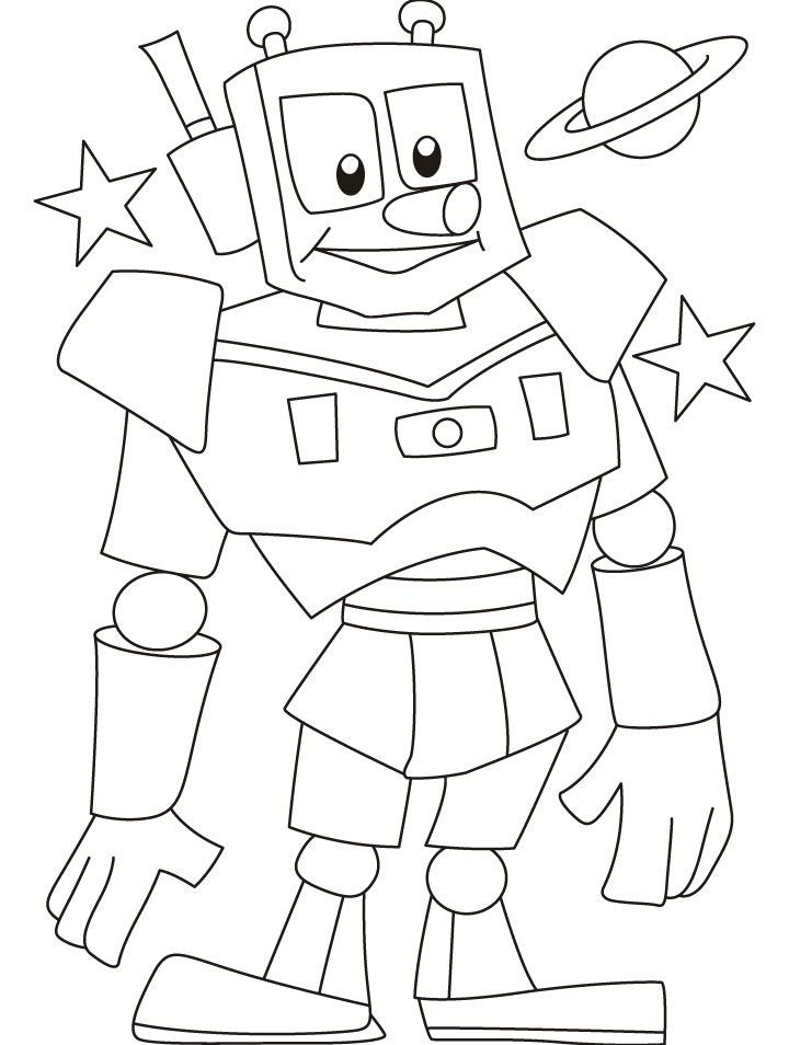 Robot Coloring Pages For Kids
 Free Printable Robot Coloring Pages