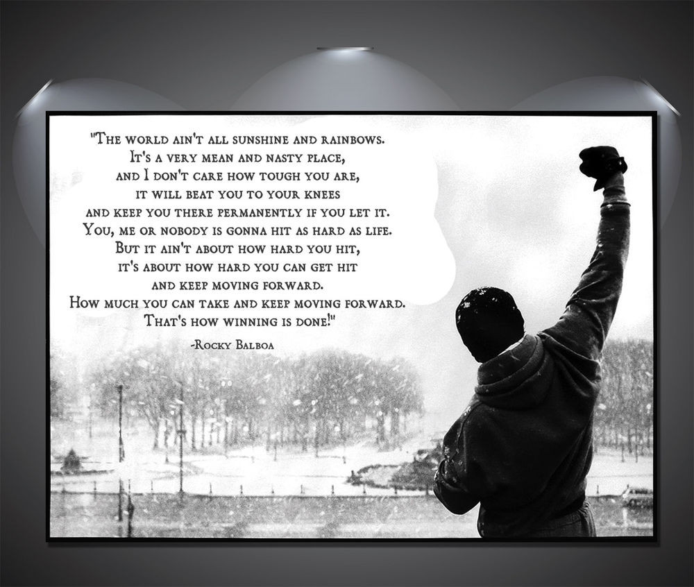 Rocky Balboa Quotes Inspirational
 Rocky Balboa Quote Vintage Poster A1 A2 A3 A4