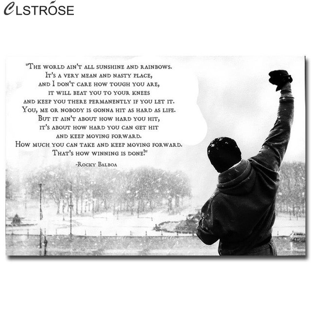 Rocky Balboa Quotes Inspirational
 CLSTROSE New Famous Rocky Balboa Motivational Quotes Art