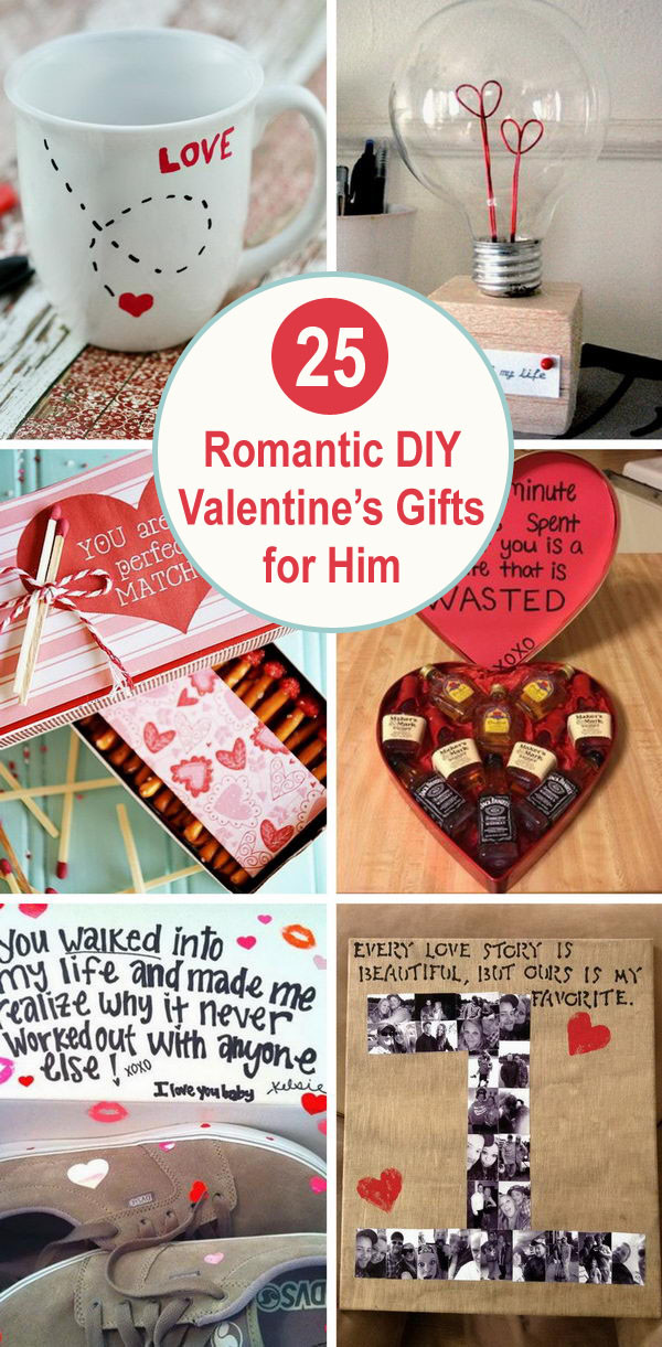 Romantic Gift Ideas For Him Valentines Day
 25 Romantic DIY Valentine s Gifts for Him 2017