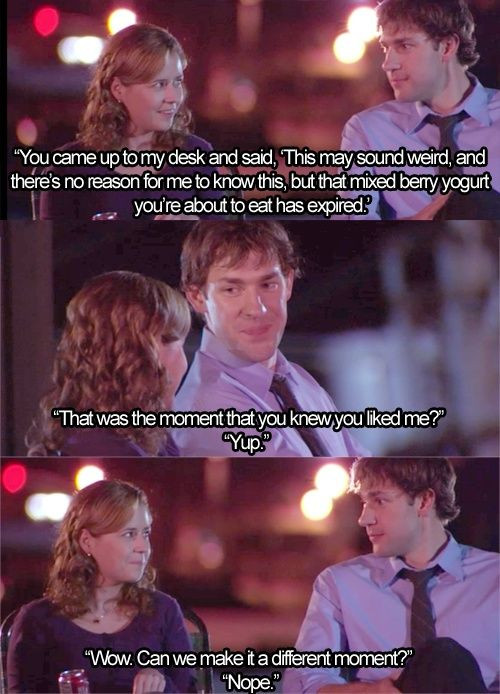 Romantic Quotes From The Office
 Jim And Pam Best Love Quotes QuotesGram
