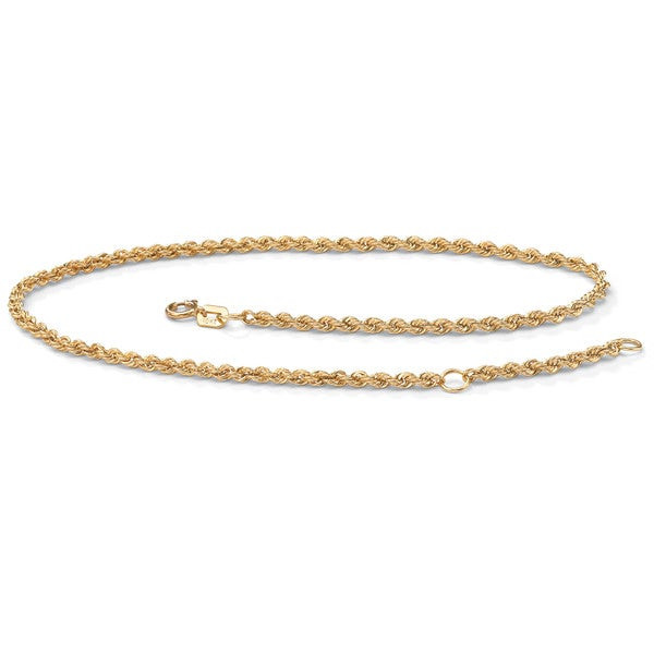 Rope Anklet
 Shop 10k Yellow Gold Tailored Rope Ankle Bracelet