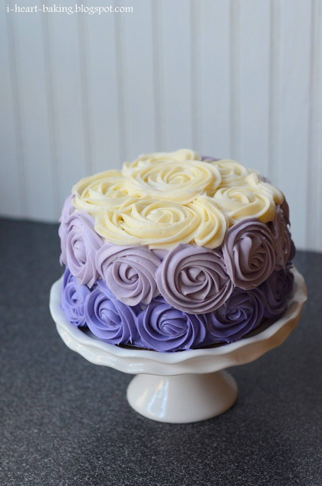 Rose Birthday Cake
 i heart baking purple ombre roses cake