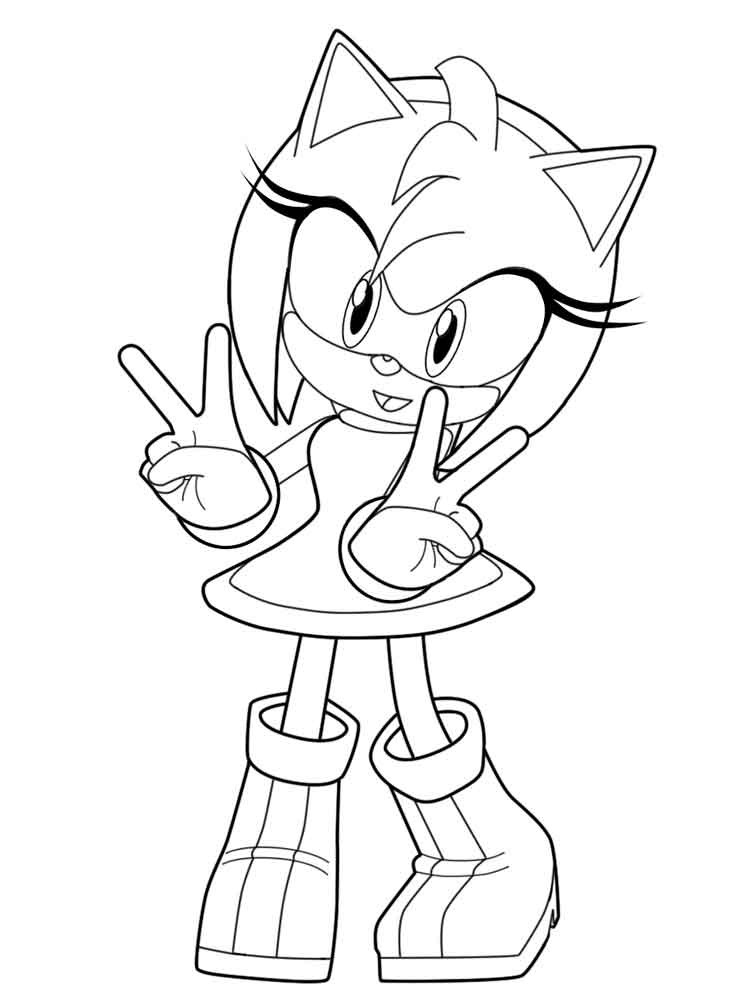 Rose Coloring Pages For Girls
 Amy Rose coloring pages Free Printable Amy Rose coloring