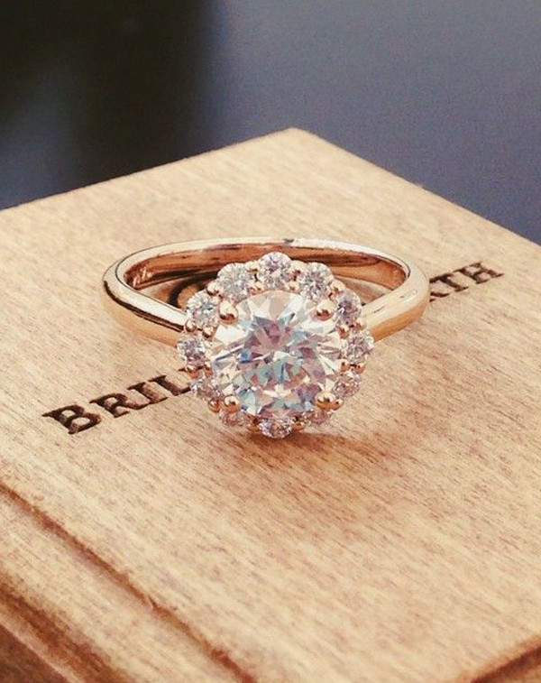 Rose Gold Diamond Engagement Ring
 12 Impossibly Beautiful Rose Gold Wedding Engagement Rings