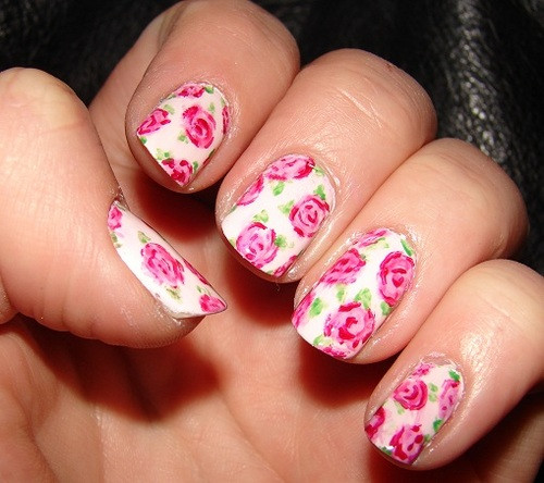 Roses Nail Art Designs
 9 Simple and Easy Rose Nail Art Designs with