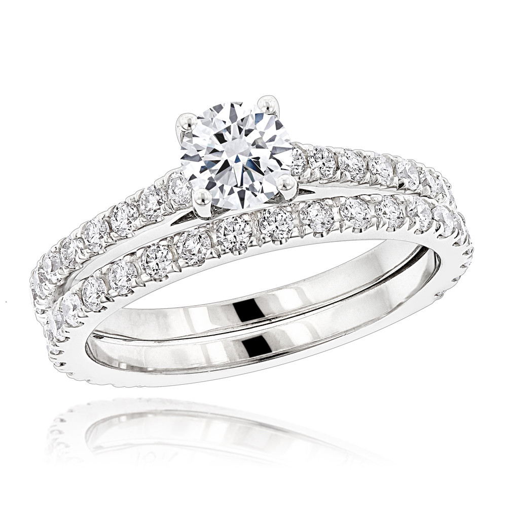Round Diamond Wedding Rings
 1 5 Carat Round Diamond Engagement Ring and Wedding Band