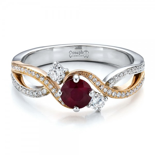 Ruby And Diamond Engagement Rings
 Custom Ruby and Diamond Engagement Ring Seattle