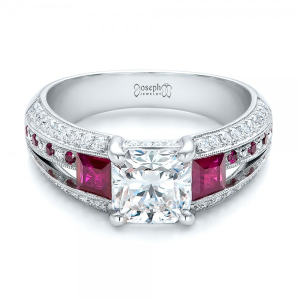 Ruby And Diamond Engagement Rings
 Custom Ruby and Diamond Engagement Ring