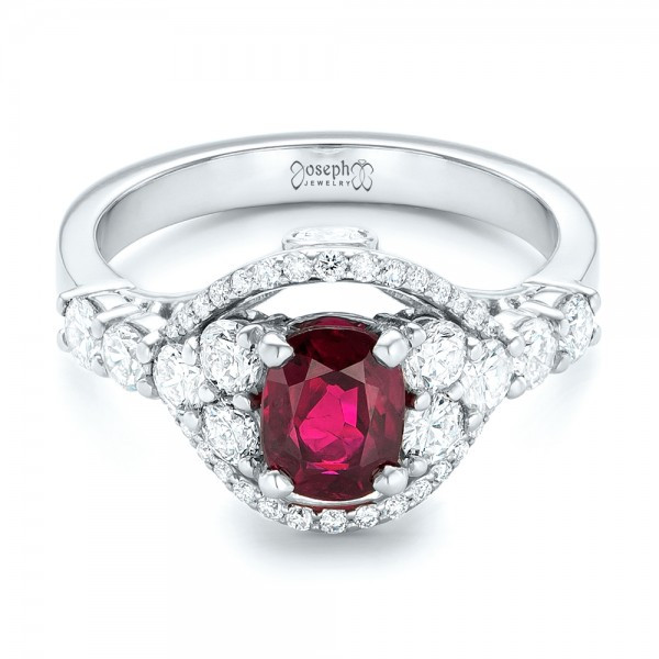Ruby And Diamond Engagement Rings
 Custom Ruby and Diamond Engagement Ring