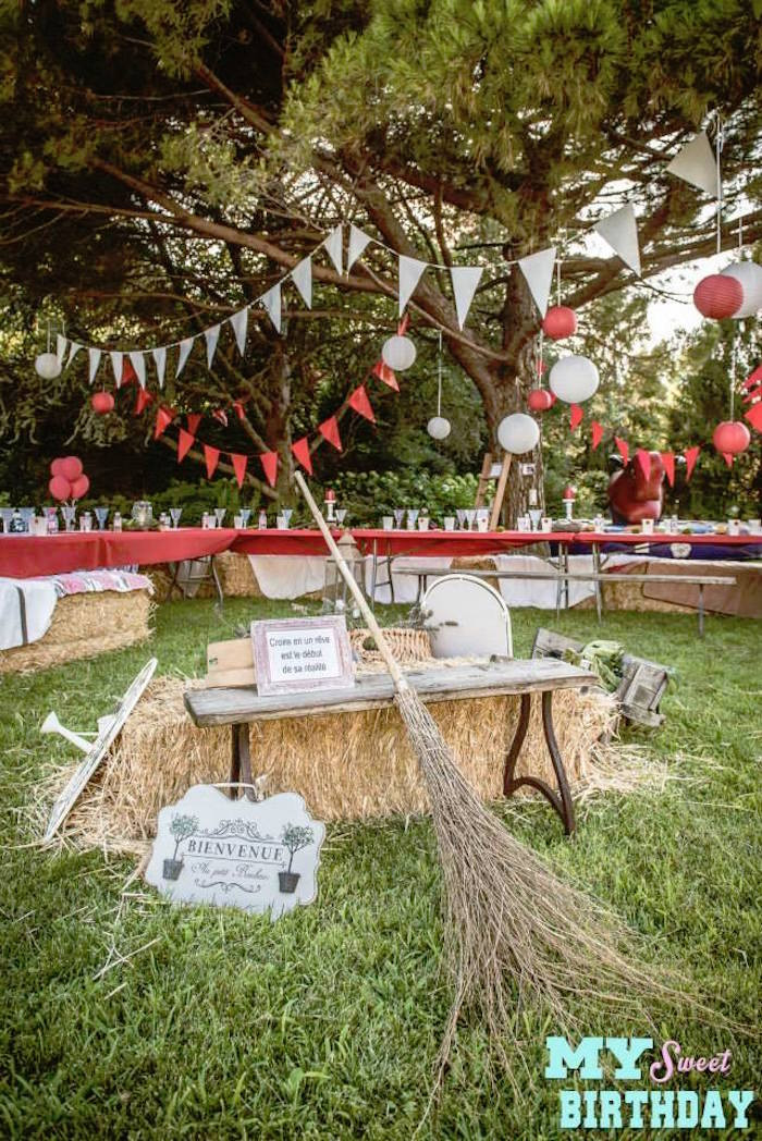 Rustic Backyard Party Ideas
 Kara s Party Ideas Party Setup from a Rustic Outdoor Farm