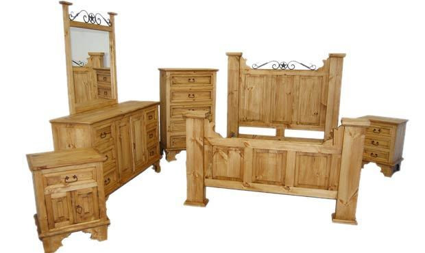 Rustic Bedroom Furniture Sets
 Honey Rustic Hacienda Bedroom Set King Queen Western Real