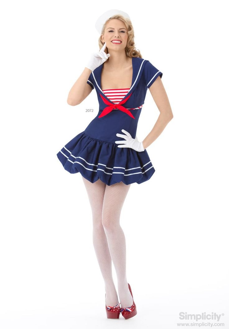 Sailor Costumes DIY
 Adult Misses Patriotic Sailor Costume Sewing Pattern