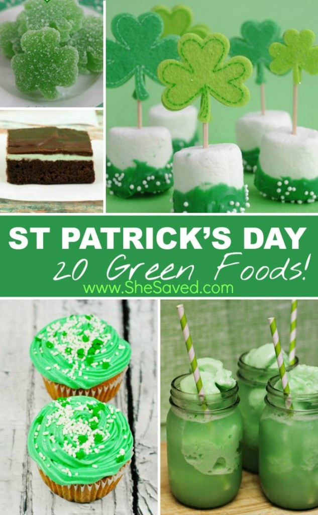 Saint Patrick Day Food
 St Patrick s Day Green Food Ideas SheSaved