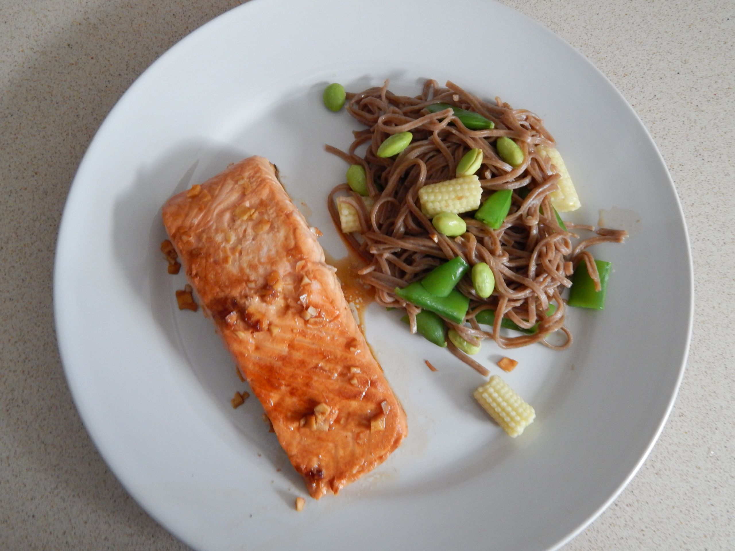 Salmon And Noodles
 Salmon and Soba Noodles