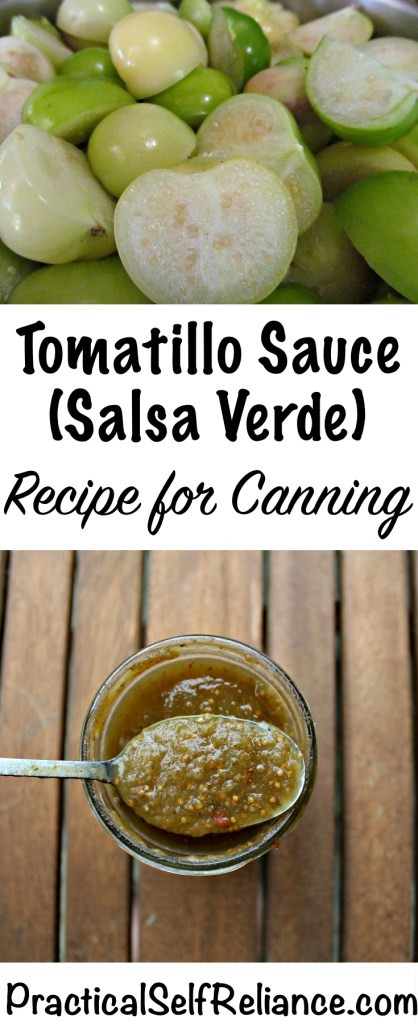Salsa Verde Canning Recipe
 Tomatillo Sauce Salsa Verde for Canning