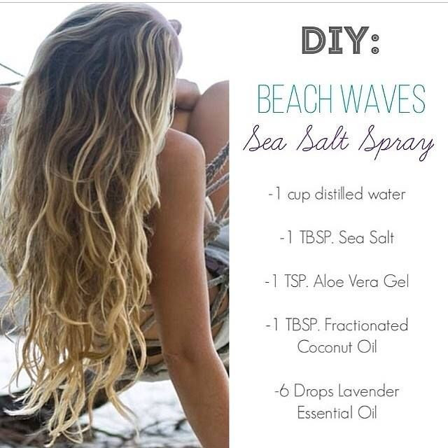 Salt Water Hair Spray DIY
 Sea Salt Spray for Beach Waves with Lavender Essential Oil