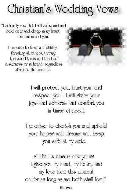 Sample Christian Wedding Vows
 16 best images about Wedding Vows on Pinterest