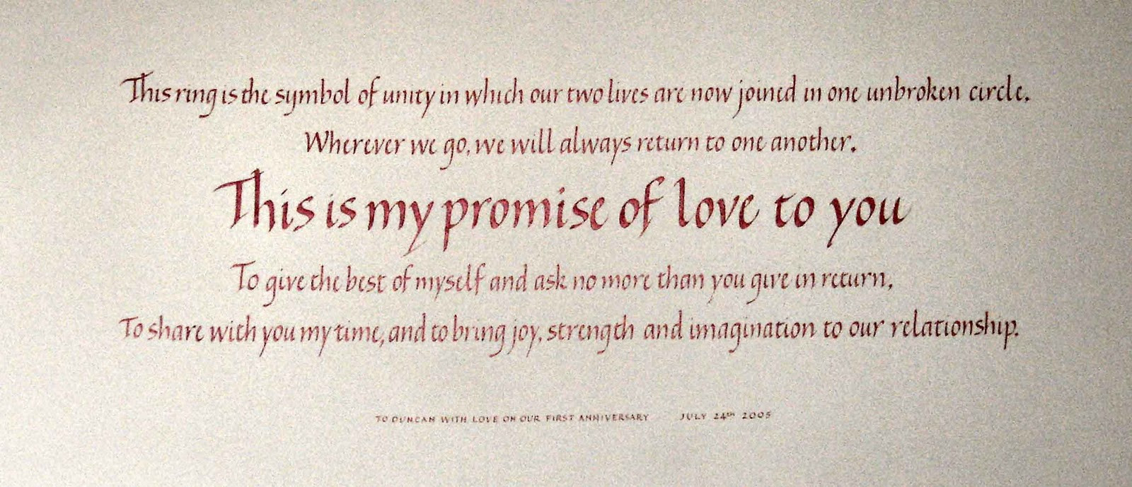 Samples Of Wedding Vows
 January 2012