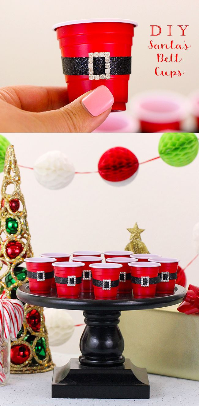 Santa Crafts For Adults
 Super Adorable DIY Mini Santa s Belt Cups