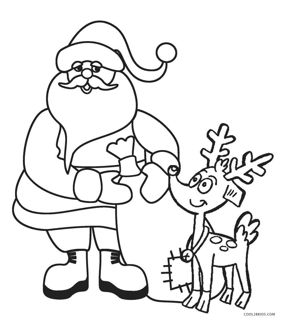 Santa Printable Coloring Pages
 Free Printable Santa Coloring Pages For Kids