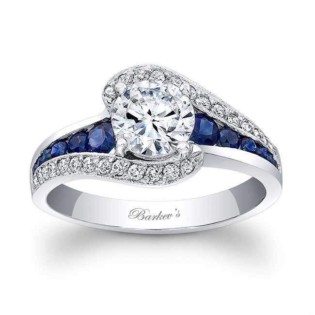 Sapphire Diamond Engagement Rings
 Barkev s Blue Sapphire Engagement Ring 7898LBS