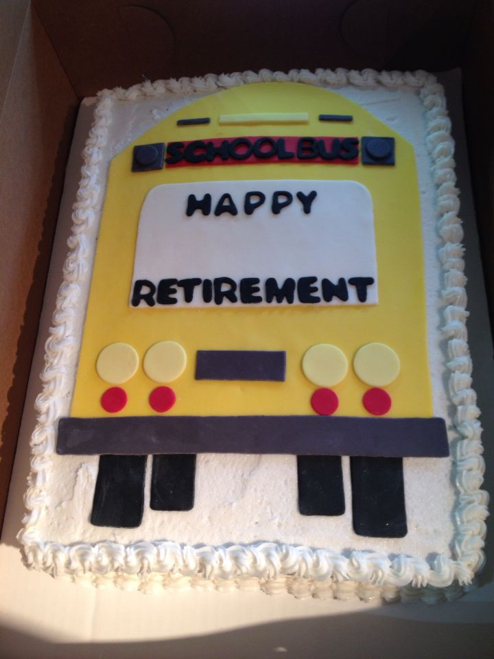 School Bus Driver Retirement Party Ideas
 School bus driver retirement cake