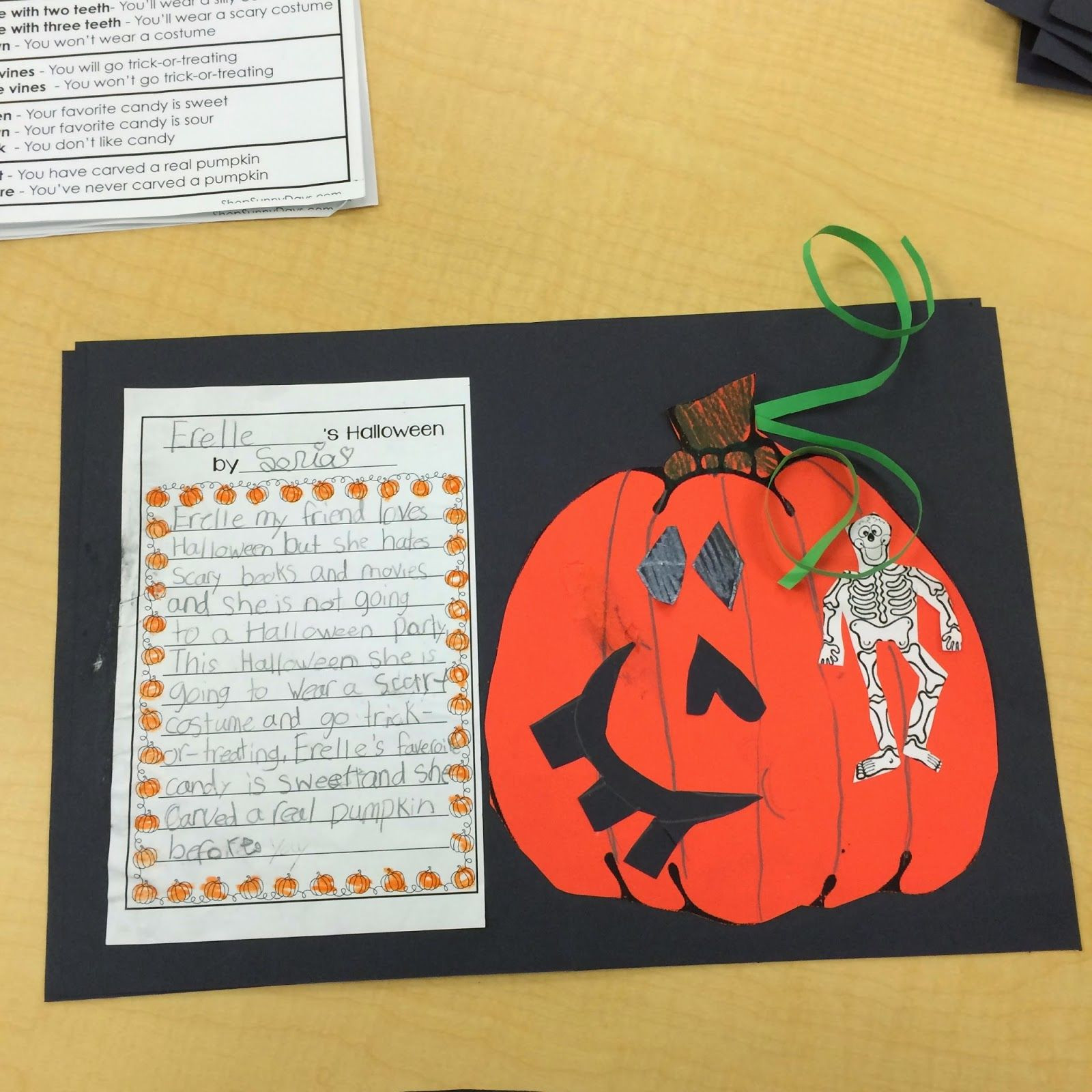 School Halloween Party Ideas 2Nd Grade
 Free pumpkin glyph from Sunny Days in Second Grade Tardy