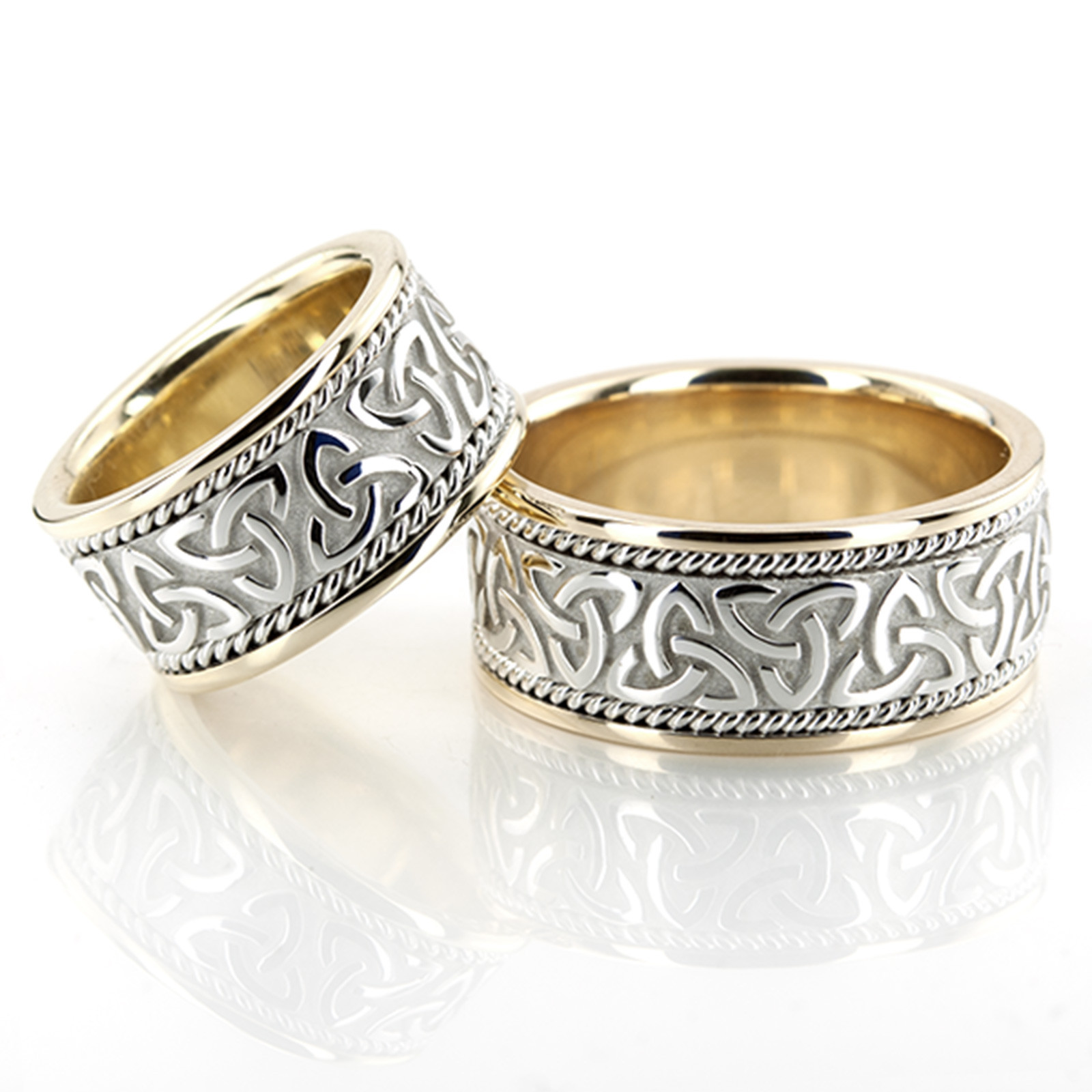 Scottish Wedding Rings
 This lovely Knot design Celtic wedding band set has two