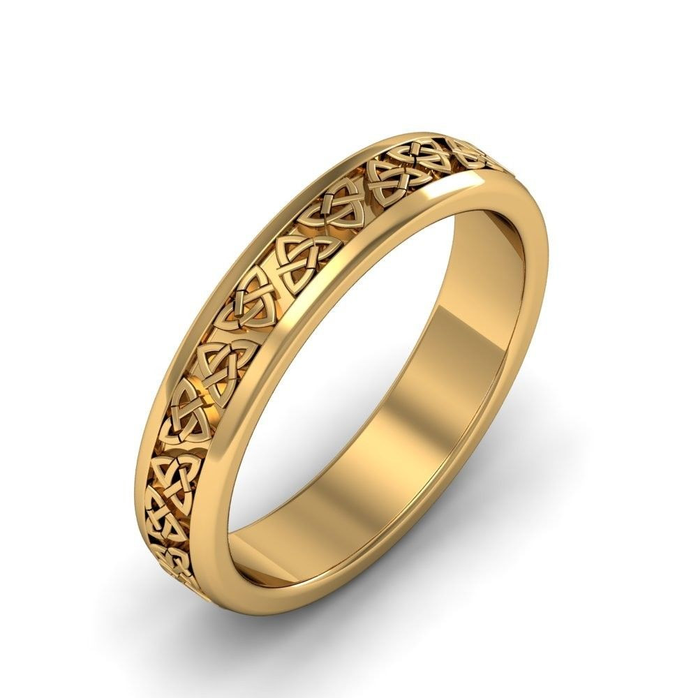 Scottish Wedding Rings Elegant La S 14k Gold Irish Handcrafted Celtic Trinity Knot Of Scottish Wedding Rings 
