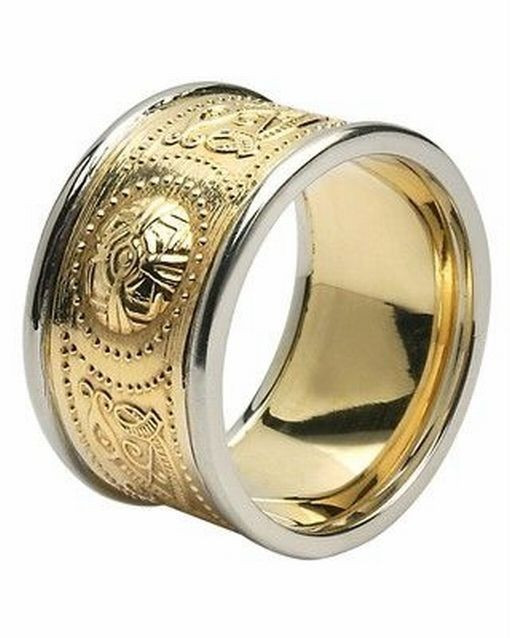 Scottish Wedding Rings
 Gents 14k Gold Irish Handcrafted Celtic Warrior Wedding