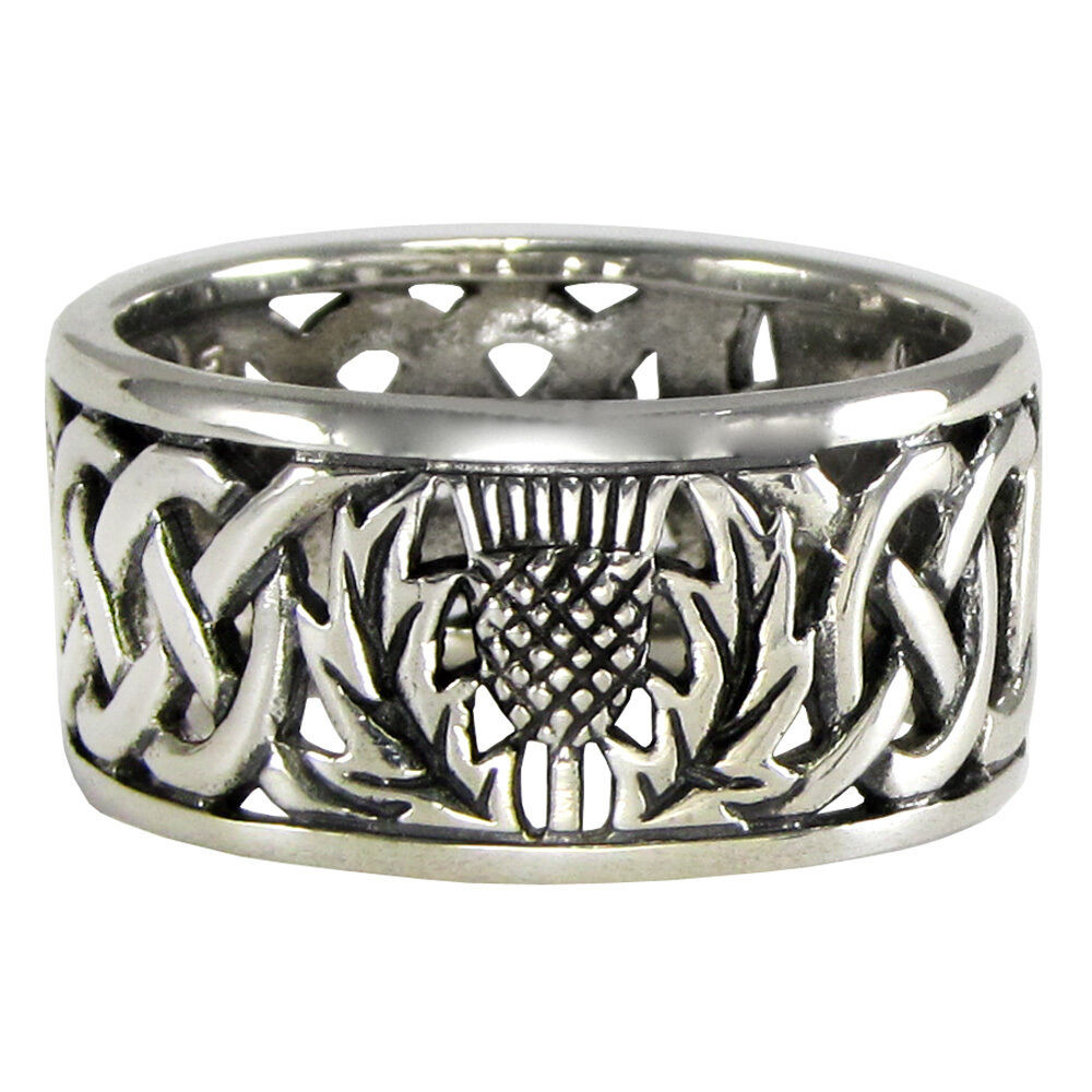 Scottish Wedding Rings Inspirational Sterling Silver Wide Scottish Thistle Wedding Band With Of Scottish Wedding Rings 
