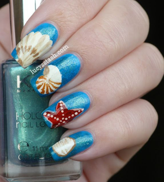 Sea Shell Nail Designs
 Sea Shells nail art Nail Art
