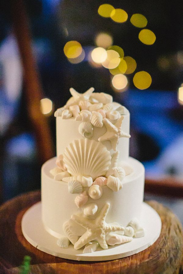 Seashell Wedding Cakes
 Seashell Motif Wedding Cake Elizabeth Anne Designs The