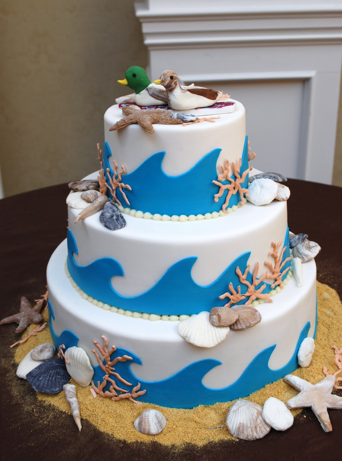 Seashell Wedding Cakes
 The Beehive Seashell Wedding Cake
