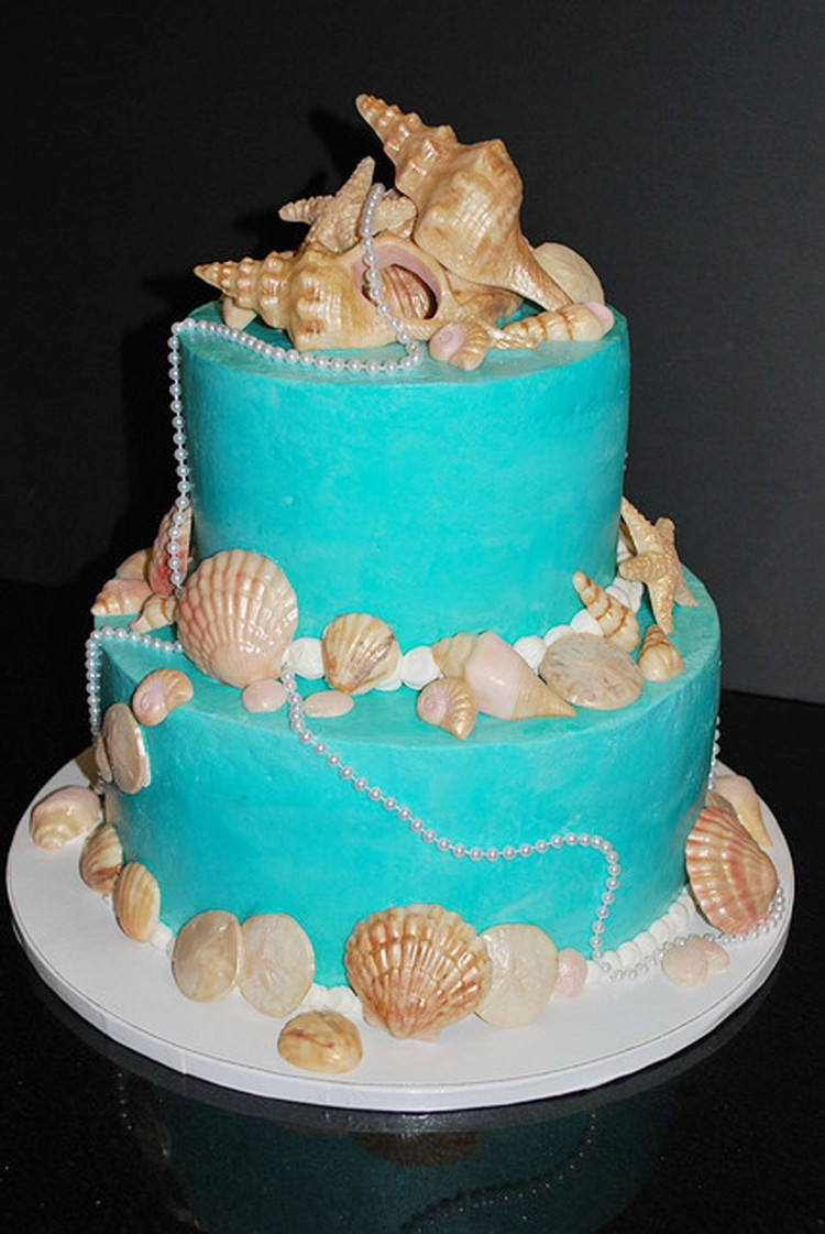 Seashell Wedding Cakes
 Round Seashell Wedding Cakes Wedding Cake Cake Ideas by