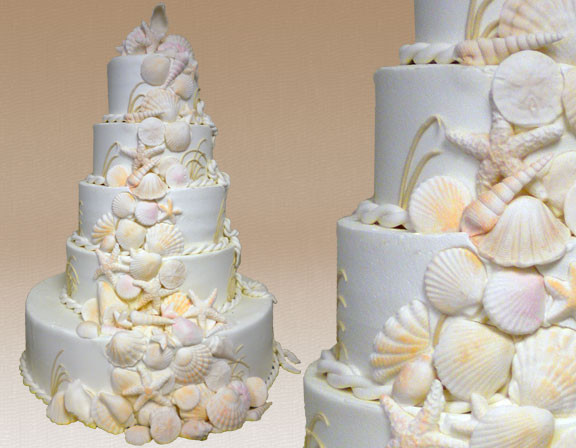 Seashell Wedding Cakes
 Seashell Wedding Cakes Montilio s Baking pany